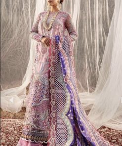 Lavender & pink embroidered Punjabi